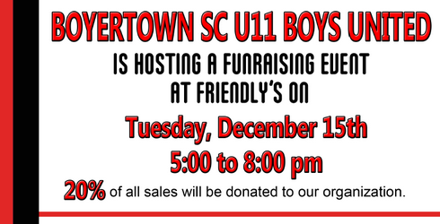 Help Support the U11 Boys United!